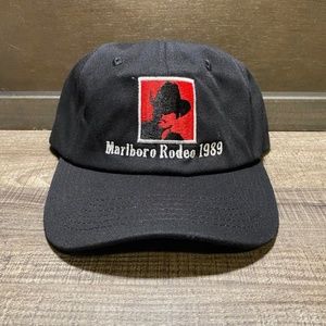 Handmade Vintage 1989 Black Marlboro Rodeo Hat